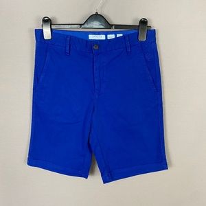 GANESH MENS REGULAR FIT FLAT FRONT STRETCH SHORTS in BLUE Size 31